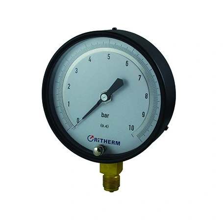 Black Steel Case Test Pressure Gauge